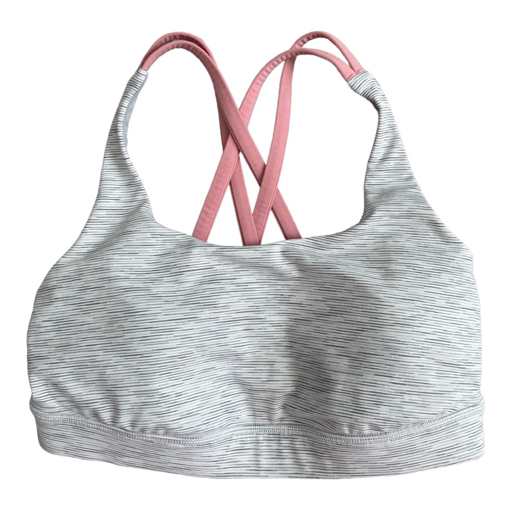 Lululemon Energy Longline Sports Bra 4 Wee Are From Space Nimbus Powder Pink